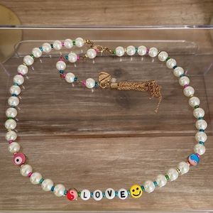 Betsey Johnson Love Imitation pearl necklace